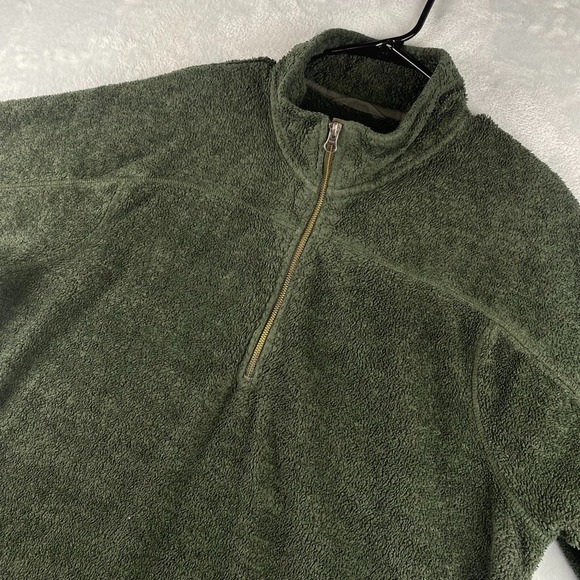 L.L. Bean Other - LL Bean Sweatshirt Mens XLT Tall Green Terry Winterloft Fleece 1/2 Zip Pullover